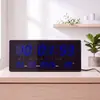 Reloj electrónico digital inteligente de pantalla grande, adecuado para oficinas y salas de estar, con calendario perpetuo, pantalla digital y funciones de luz nocturna multifuncionales, diseñado como reloj de escritorio o de pared