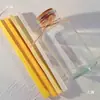 Garrafa dos Desejos Garrafa de Vidro Estrelas da Sorte Tiras de Origami Amarelo Degradê DIY 520 Presente de Aniversário Garrafa dos Desejos Garrafa de Mensagem