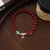 Pulsera de cuentas de cinabrio retro de bambú transfronteriza, temperamento, transferencia, regalo de cumpleaños, vacaciones, suministro directo de fabricantes de joyería con cuentas