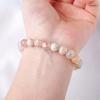 Pulsera de Cuentas Redondas de Ágata Flor de Cerezo Cristal Natural para Mujer DIY Personalidad Moda Un Círculo Pulsera de Ágata Joyería al Por Mayor