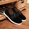 Zapatos de Tela Negros Hechos a Mano de Estilo Nuevo 2025 para Personas de Mediana Edad y Mayores, Zapatos Casuales Antideslizantes con Suelas de Goma, Zapatos de Tela Old Beijing para Hombres