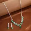 Collar y Pendientes de Diseño Elegante de Amor Transfronterizo Traje de Dos Piezas Nupcial Boda Banquete Fiesta Joyería