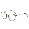 Armação de Óculos para Miopia Danyang Ultra-Leve Tr90 Armação Redonda Pequena para Mulheres com Rosto Pequeno Pode Ser Equipado com Lentes de Grau Lisas 6818