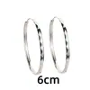 Arete Grande de Diamante Hueco Ultraligero para Chica OL Círculo Exagerado Simple Pendientes de Corte Irregular Geométrico Hebilla Grande para Oreja