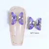 Arte de Uñas Cristal Mariposa Diamante Joyería Super Brillante Hielo Transparente Color Aurora Popular en Internet Venta Caliente Decoración de Uñas Metálica Tridimensional