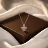 Colar S925 Prata Esterlina Flor Cauda de Fênix Full Diamond para Mulheres Luxo Leve High-End Nicho Pingente Exquisito Zircônia Super Brilhante Corrente Clavícula