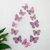 Multicolor Colorido Colorido Vazado Borboleta Criativo Tridimensional Autoadesivo Adesivos de Parede Casa Festivais Casamento Decoração Adesivos LK11
