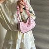 Bolso de Hombro o Cruzado de Verano 2025 Estilo Coreano Dulce con Lazo, Diseño de Bloques de Color de Alta Gama, Moderno y Versátil para el Uso Diario