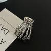 Halloween Estilo Escuro Gótico Estilo Punk Metal Esqueleto Esqueleto Mão Pequeno Grab Clip Feminino Exagerado Rabo de Cavalo Acessórios para o Cabelo