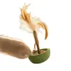 Juguete tipo vaso con hierba gatera, pluma con hierba gatera para autoentretenimiento y alivio del aburrimiento, palo con hierba gatera para quemar energía de gatitos