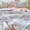 Colcha de Verano de Algodón Lavado Clase A, Colcha de Gasa Arrugada para Refrescar en Verano, Colcha de Aire Acondicionado, Colcha Infantil, Colcha Fina de Verano para Siesta Individual/Doble