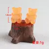 Accesorios de resina DIY calientes transfronterizos estuche de papelería de oso transparente material para funda de teléfono relleno de slime