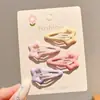 Pinza para el Cabello Rosa con Estrella para Niñas, Pinza Lateral para Flequillo, Pasador Pequeño, Accesorio para el Cabello de Bebé, Pinza Bb para el Cabello