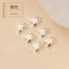 Cobre banhado a ouro real 14K ouro cinco pontas estrela contas pequenas estrelas através de contas buraco diy handmade corda jóias brincos material