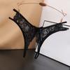Suqing/Luqing Lingerie Sexy Meias Sexy Transparentes Tanga Aberta Cintura Baixa Renda Recorte Transparente Tentação