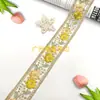 Nuevos Accesorios de Encaje con Bordado de Flores de Organza Estilo Étnico para Ropa, Zapatos, Sombreros, Bolsos y Accesorios, Venta Directa del Fabricante