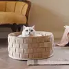 Ninho de Gato Verão Quatro Estações Universal Semi-fechado Feltro Casa de Gato Celebridade da Internet Canil para Pets Suprimentos Domésticos para Gatos Indoor
