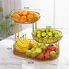 Cesta de Frutas de Hierro Forjado de Múltiples Capas Sala de Estar Mesa de Comedor Cocina Plato de Frutas para Snacks Cesta de Frutas de Doble Capa para el Hogar Cesta de Frutas de Celebridad de Internet