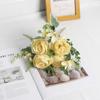 4 cabeças de lã estrangeira peônia flor artificial flor falsa sala de estar ornamentos arranjo floral flor de seda fotografia engenharia flor decorativa
