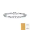 Pulsera de Tenis de Plata 925 con Cierre de Figura de Ocho, Full Diamante, Moda y Tendencia, Lujo Ligero, Joyería de Moissanita para Mujer, Venta Caliente Transfronteriza, Gama Alta