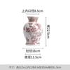 Vaso de cerâmica rosa vermelha pintado à mão ornamentos decorativos de cerâmica estilo Hong Kong joias de cerâmica hidropônica senso de alto nível