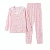 Conjunto de ropa de otoño para niños, fino y transpirable, conjunto de ropa para el hogar para niñas, conjunto de pijama para niños mayores, ropa para aire acondicionado, nuevo