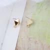 Accesorios de joyería hechos a mano DIY, pendientes de botón de plata 925 con forma geométrica irregular simple de aleación con material de gotas para los oídos