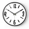 Reloj de pared con graffiti pintado a mano creativo, reloj de arte simple en blanco y negro, adecuado para la decoración del hogar, la sala de estar y la habitación de los niños