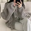 Cardigan de Punto Grueso Estilo Perezoso Coreano y Japonés Otoño e Invierno Nuevo Retro Retorcido Casual Cremallera Suéter Chaqueta para Mujer Tendencia