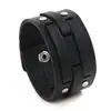 Venda Transfronteiriça Pulseira de Couro Masculina Estilo Punk Original Europeu e Americano Joias Botões Exagerados Acessórios com Rebites Pulseira de Couro