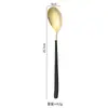 Acero Inoxidable 304 Estilo Coreano Cuchara de Mango Largo Red de Cuchara Roja Cuchara de Comedor Doméstica para Niños Tenedor Cuchara para Postre Occidental