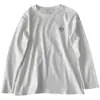 Camiseta de Manga Larga Cálida de Terciopelo Doble Cara para Mujer Bordada Cuello Redondo Estilo Coreano Versátil Holgada Adelgazante Forro Polar Ins Stylike Interior
