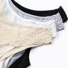 Chaleco de seda de punto con tirantes para mujer, de verano, con encaje, sexy, escote en V pequeño, base de seda morera, color liso, prenda exterior tipo tirantes