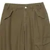 Pantalones Casuales de Pierna Ancha con Bolsillo Decorado Estilo Europeo y Americano Transfronterizo 2025 Nueva Moda Elegante para Mujer 8246248