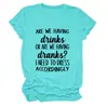 Vamos Tomar um Drink Amazon Wish Site Independente Camiseta Casual Simples Feminina Gola Redonda Manga Curta