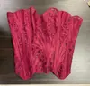 Corsé Ajustado de Malla de Encaje Irregular de Doble Capa con Varillas, Estilo Corte Ligero, un Artículo Popular de la Hada de las Flores