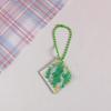 Llavero colgante de acrílico con forma de corazón de niña, con texto de doble cara, creativo, para bolso pequeño y fresco, llavero decorativo, adorno colgante.