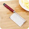 Cuchillo para Patatas Wolf Tooth Multifuncional Cocina Hogar Creativo Cuchillo de Corte Elegante para Cortar Patatas y Papas Fritas Cuchillo Ondulado