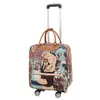 Maleta de ruedas universal de piel sintética, maleta de cabina, maleta de viaje para distancias cortas, bolso de mano con ruedas estilo coreano para mujer, bolso de mano con ruedas para hombre