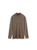 Camisa de forro polar para hombre, nueva camiseta de invierno gruesa de cuello medio alto, ropa interior de otoño, lijado térmico, camiseta ajustada de manga larga para hombre