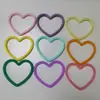 Novo Chaveiro de Pulseira Redonda de Silicone em Formato de Coração para Celular Anti-Queda e Anti-Perda Alça de Pulso Cordão Portátil para Celular