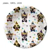 Nuevos Suministros para Fiesta de Cumpleaños de Perro Mascotas Platos de Papel Desechables, Servilletas de Papel, Manteles, Decoraciones con Tema de Huella de Perro