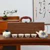 2026 Hazte Rico al Instante Juego de Té Juego Completo Cerámica Kung Fu Caja de Regalo de Alta Gama Regalo de Negocios Recuerdo