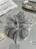 Scrunchies Doces de Malha Colorida Organza Strass Estilo Coreano Elásticos de Cabelo Loja de Joias Fornecedor Fonte Fábrica