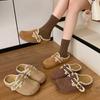 Chinelos para Uso Externo, Deslocamento, Primavera e Outono, Novo Estilo Menina Doce 2025 Renda Solado Macio Diário Solado Espesso Sapatos Birkenstock Casuais