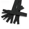 No. 3 y No. 5 Cremallera Impermeable Negra Mate de Nylon con Cierre Oculto y Envuelto Inverso 19cm Sello de Cremallera Taoqi Hecho de Material de Nylon
