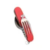 Cuchillo, Tenedor y Cuchara Desmontables Multifuncionales Operados por el Fabricante, Set Portátil para Exteriores de Seis Piezas