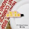 Nuevos pasadores de pelo con texto peculiar, pasadores laterales divertidos y lindos, pasadores personalizados para flequillo, accesorios para el cabello de un yuan de puestos callejeros