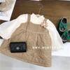 Vestido de Niña Otoño e Invierno Nuevo Estilo Estilo Extranjero Acolchado Bebé Tirantes Falda de Princesa Traje para Niños Invierno Exportación