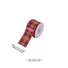 Cinta de lino sintético en stock para decoraciones navideñas, cinta navideña impresa a medida con purpurina, transfronterizo a medida